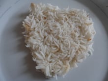 Riz au coco et soles sauce vanille