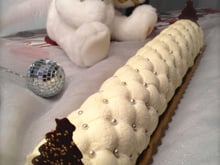 Bûche capitonnée de Noël