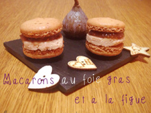 Macarons au foie gras et à la figue
