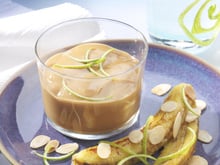 Verrine de caramel et sa banane caramélisée