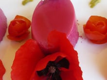 Bavarois de betterave au tarama