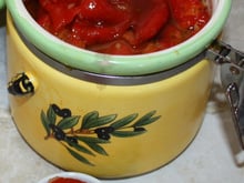 Poivrons d'été a l'huile d'olive