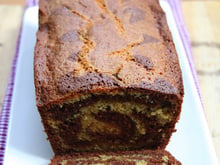 Cake marbré aux deux chocolats