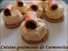 Sablé-crème brûlée surimi chèvre