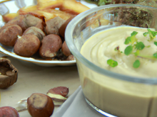 Crème de topinambours aux noix