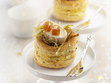 Vol au vent aux poireaux frits, En Cas de caprice et pâte de coing