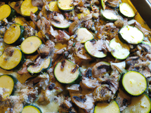 Recette express champignons/courgette