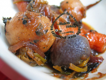 Confit de radis coloré et carottes au miel de Provence toutes fleurs