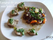 Langue de porc aux lentilles et son potage du Petit Bistro de Mamigoz