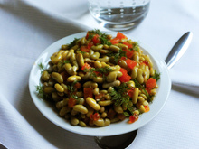 Salade de flageolets aux deux saumons et à l'aneth