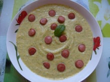 Purée de courgette et knack