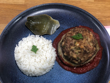 Fonds d'artichaut farcis à la viande et aux pignons de pin