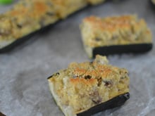 Courgettes farcies aux champignons et mayonnaise de Dijon Amora