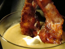 Crème de châtaignes au lard