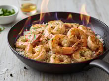 Gambas flambées au whisky