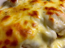 Gratiné de poulet à la mimolette