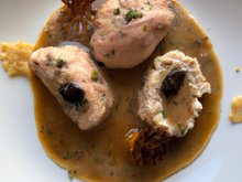 Quenelles de dinde au vadouvan et sa sauces au morilles