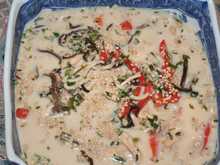 Soupe Thaï aux crevettes ou au poulet, au lait de coco