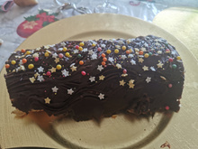 Bûche au chocolat à la crème au beurre