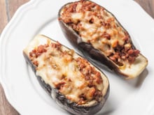 Barquette d'aubergines farcies