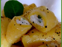 Gnocchis de pommes de terre au cœur fromagé