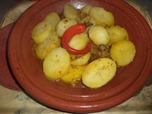 Tajine de veau aux pommes de terre et olives vertes