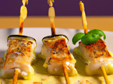 Brochettes de maquereau au parmesan