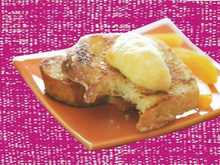 Pain perdu et mousse de mangue