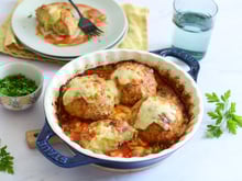 Balls gratinés au poulet et à la pomme de terre