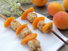 Brochettes abricots boudin blanc
