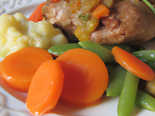 Veau au gingembre et légumes du jardin