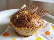 Muffins poires-spéculoos