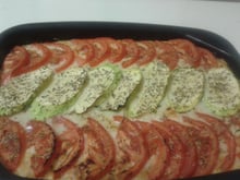 Gratin de truite et légumes