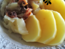 Parmentier de pommes de terre et foie gras