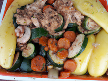 Tajine au poulet et aux courgettes