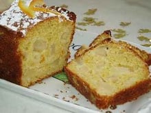 Cake aux poires et écorces de clémentines confites