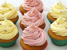 Cupcakes vanille coloré