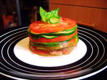 Millefeuille de courgettes et tomates