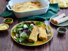 Crêpes à la béchamel et délice de poulet