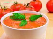 Gaspacho express tomates-basilic