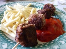 Boulettes en brochette