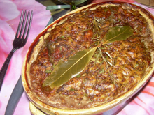 Gâteau aux foies de volaille et escalope de dinde