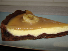 Tarte cheesecake au caramel de banane