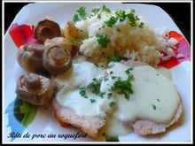 Rôti de porc au roquefort