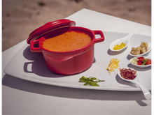 Gaspacho andalou avec des perles