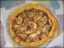 Tarte chocolat pomme banane