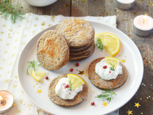 Blinis de sarrasin & cheese cream