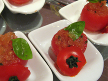 Granité de tomates au basilic