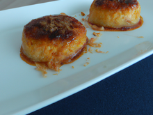 Moelleux de brie aux airelles et à la praline