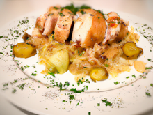 Chapon à la choucroute rapide